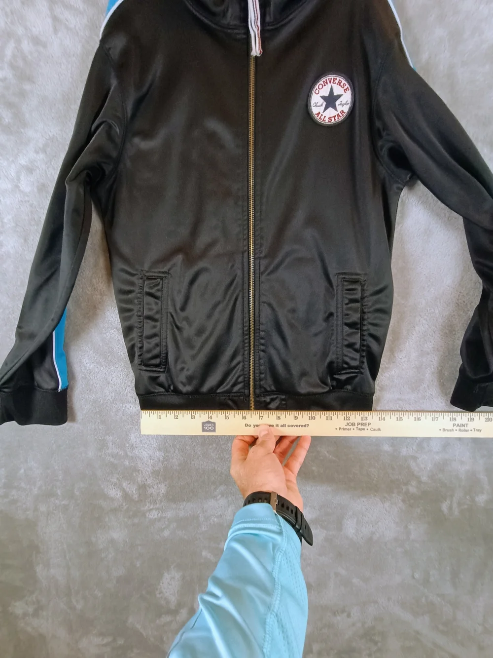Boys Converse Full Zip Track Jacket with Blue Stripe Size 10/12